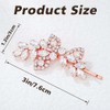 Foyte 2PCS Rhinestone Hair Clips Crystal Wedding Hair Pins Bridal