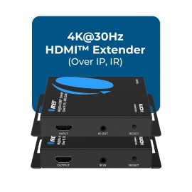 OREI 4K@30hz HDMI™ Extender (Over IP, IR) - 400ft (Cat6) (HDS-EXM400-K)