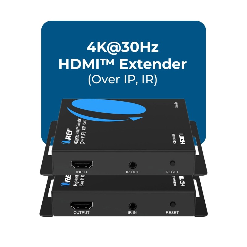 OREI 4K@30hz HDMI™ Extender (Over IP, IR) - 400ft (Cat6)
