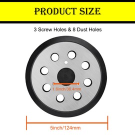 Crossarctic Replacement Backing Pad for Makita, 2-Pack 5" Hook and Loop Random Orbit Sander Pads Compatible with Makita BO5010 BO5030K BO5031K BO5041K 743081-8/743051-7