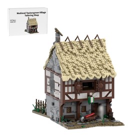Medieval Taylorsgreen Village - Juego de bloques de construcción para tienda de sastrería, MOC, kits de construcción de temática medieval, perfecto...