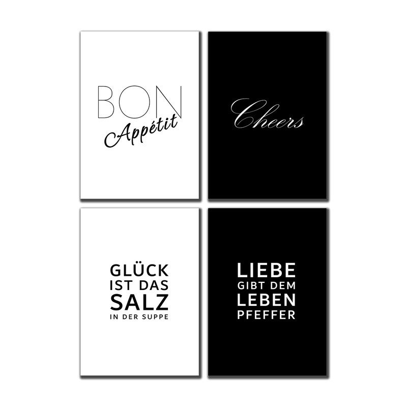 VON STEINEICH® Kitchen Picture Set [4 Pieces] - Tasteful Decorative