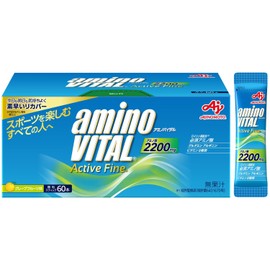 Amino Vital BCAA EAA Amino Acids, 2200 mg Active Fine 60 Bottles Box Grapefruit Flavor Conditioning, 60 Bottles (1 x 1)