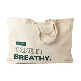 Evapolar evaBAG Cotton Tote Bag, Reusable Grocery Shopping Bag, Handy Bag, Ivory