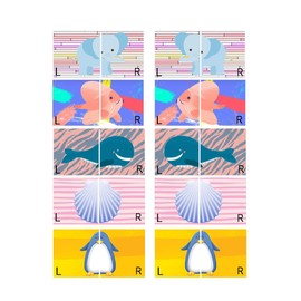 Shoe Stickers for Kids Shoe Stickers Cute Right Left Waterproof Animal Stickers for Children's Day Birthday Baby Party Gift Early Learning Decals (50 Pieces)