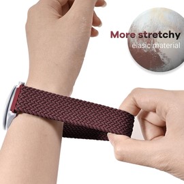 Tovimall Braided Bands for Moonswatch Watch,20mm Stretchy Nylon Band,Compatible with Omega X Swatch Moonswatch Speedmaster 20mm Watch,Swatch Omega Moonswatch Speedmaster Watch Replacement Strap for