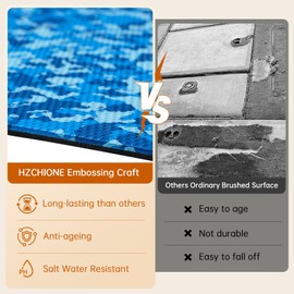 HZCHIONE EVA Foam Boat Flooring Camo Marine Floor Saltwater Resistant Anti-UV 94x35'' Boat Foam Decking Sheet Self-Adhesive Waterproof Non-Slip Boat Carpet for Stair Tread RV Jon Cooler Pad Golf Cart