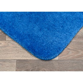Garland Rug Traditional Nylon Washable Electric Blue 2 Bath Rugs (17" X 24", 21" X 34") - Soft, Absorbent, and Stylish for Your Bathroom