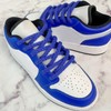 YJRVFINE Thick Round Rope Shoelaces: 47 inch Treasure Blue Chunky