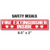 World Graphix FIRE EXTINGUISHER INSIDE V2 Sticker Decals Inspection or
