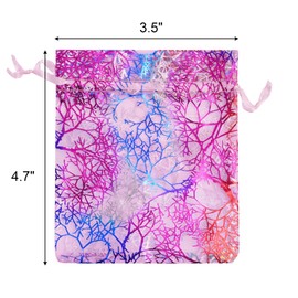 Marrywindix 100pcs Organza Drawstring Pouches Jewelry bags, Candy Pouch Chocorate Pouch Party Wedding Favor Gift Bag (Pink)