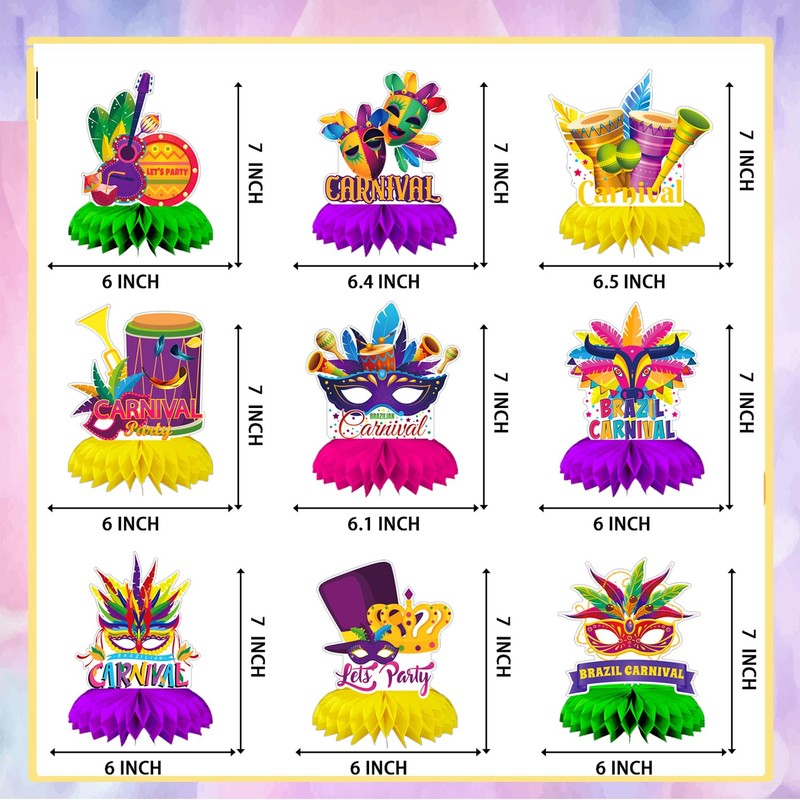 Mardi Gras Table Decorations, Mardi Gras Centerpieces for Tables, Mardi