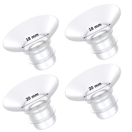 Flange Inserts 18mm 20mm 4PCS Compatible with Lansinoh Medela TSRETE Momcozy Bellababy Spectra 24mm Flange/Shields Wearable Breast Pump, Reduce Nipple Tunnel Size, Replacements Pump Parts