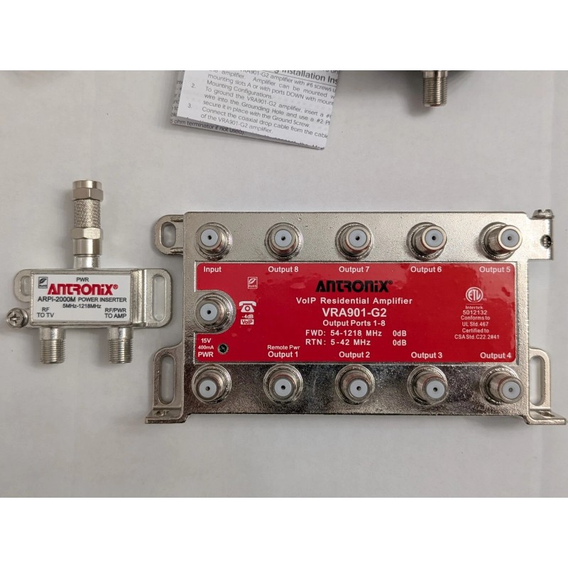 ANTRONIX VRA901-G2/ACP 1.2 GHz VoIP Residential Digital Coaxial Amplifier 9-Port