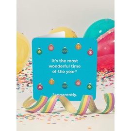 Brainbox Candy - Funny Christmas Card - 'Wonderful Time Of The Year' - Hilarious Relatable Humour - Cheeky Xmas Cards For Him Her - Festive Seasonal Humour For Family Friends Mates