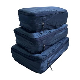 Augbunny Small Packing Cubes Travel Storage Bag,3-Piece-Set With Double Zipper Pulls Portable Luggage Suitcase Organizer Set Extensible Packing