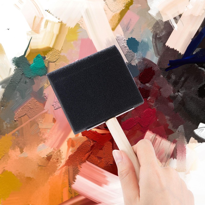 sourcing map 3 Inch Foam Paint Brushes Bevel Edge with