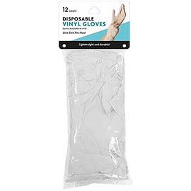 Brite Concepts Disposable Lightweight Durable Powder & Latex Free Vinyl Gloves (12 Count)
