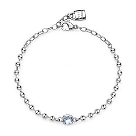Brosway Women's Bracelet with Symbol Padlock, Desideri Collection, 180 mm, Stainless Steel, Cubic Zirconia, Stainless Steel, Cubic Zirconia
