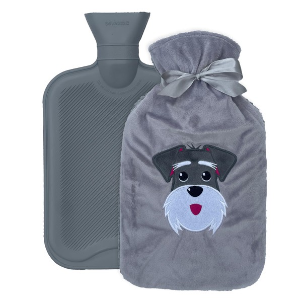 CHILLIPAK Fluffy Hot Water Bottle with Cover UK - Large