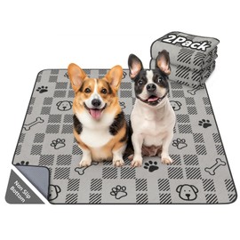 LOOBANI Washable Pee Pads for Dogs: 2 Pack 36"x36" Washable Puppy Pads, Reusable Pee Pads Waterproof Leakproof and Non-Slip Whelping Pads & Potty Training Pad for Floor, Dog Playpen,Crate, Light Brown