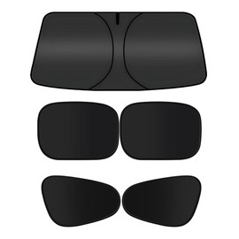Car Window Sun Shades for Baby, UV Protection Cling Cover, Side and Rear Window Blocker (5pcs-Sunshade Kit)