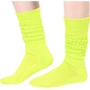 sockfun Neon Green Socks Slouch Socks Women, Slouchy Scrunch Scrunchy