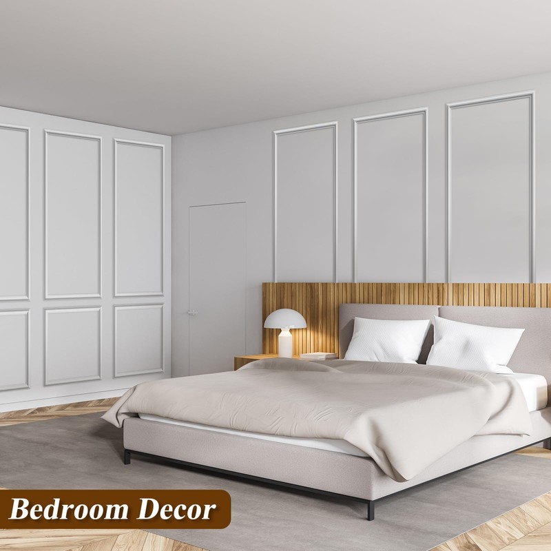 Pangda Peel and Stick Wall Molding Kit, 3D Premade Accent
