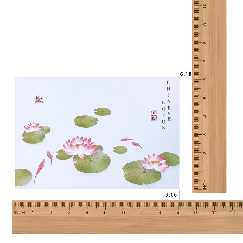 Tanshuqin 10 Pack Flower Envelopes 6.18 x 9.06 Inch Lotus