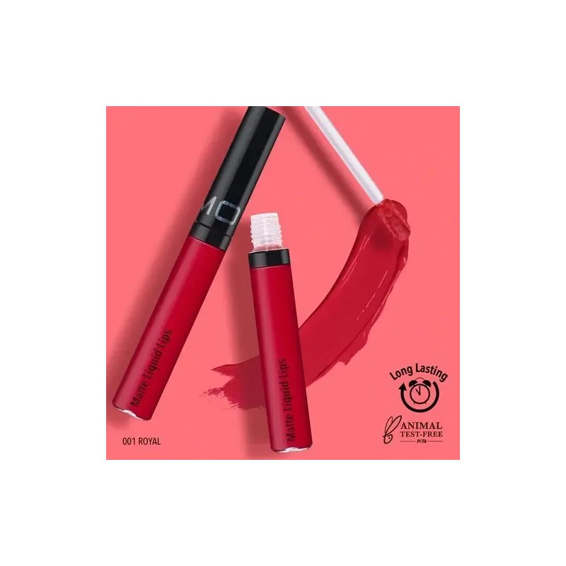 Moira Labial Liquido Matte Liquid Lips Tono Color 01 Royal