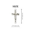 F A Dumont Sterling Silver Crucifix Pendant with 18" Stainless
