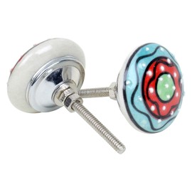 Ajuny Ceramic Knobs for Dresser Drawers Kitchen Cabinets Bathroom Cupboards Chest Vintage Colorful Set of 10