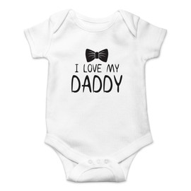 AW Fashions I Love My Daddy - I Have The Best Dad - Regalo para el Día del Padre - Bonito body de una pieza para bebé, Blanco, Recién nacido