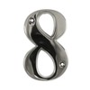 Beautiful 3 Inch Bevelled Edge Polished Chrome Door Number 8