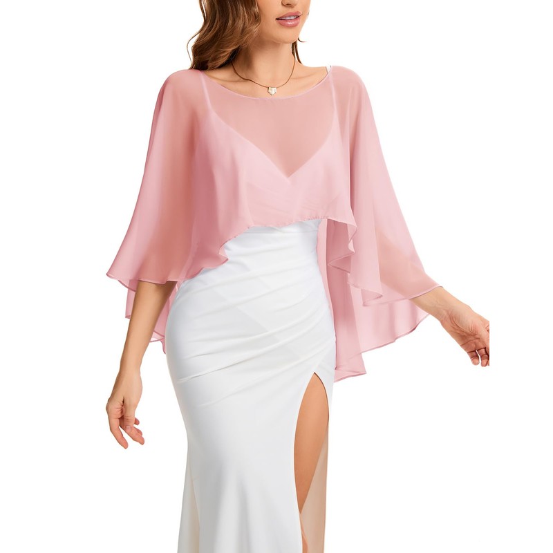 Bbonlinedress Chiffon Capes Women's Summer Soft Capelets Lightweight Cloths Wraps