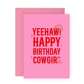 Central 23 Best Friend Birthday Card - Happy Birthday Cowgirl - Funny Birthday Cards For Women - Wife Girlfriend Birthday Card - Gifts For Her - Comes With Stickers