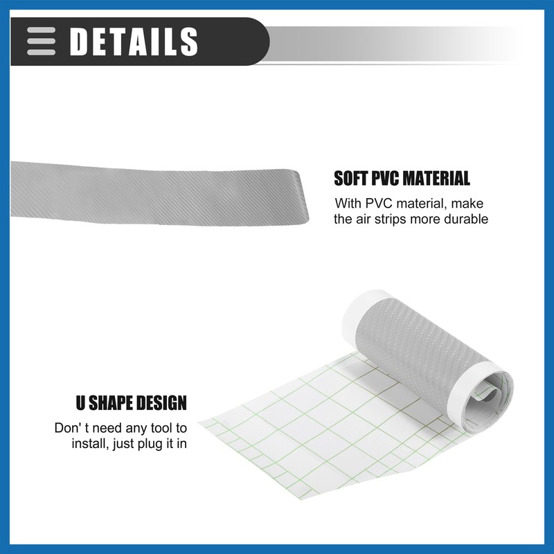 A ABSOPRO Car Rear Bumper Protector Trim, 35.43", PVC, Silver