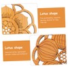 KICHOUSE Thick Bamboo Lotus Coasters Set of 2 Heatproof Mats