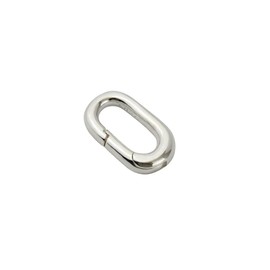 [FUSSED] 925 Silver Oval Ring Can Flat Push Open Type Marukan Round Ring Plain Plain Key Chain Key Chain Key Ring Key Ring Key Ring Key Joint Parts Belt Loop Men's Women's Stylish Present Sterling