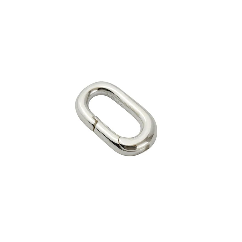[FUSSED] 925 Silver Oval Ring Can Flat Push Open Type