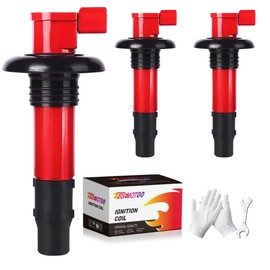 FIREMOTOO Pack of 3 Ignition Coil Pack Compatible with SeaDoo GTX RXT RXP GTI GTS GTR Wake 130 155 185 215 255 260 HP All 4-TEC Models Replaces 296000307 420664020 290664020 Red
