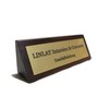LINLAY Intarsien & Gravuren Walnut / Ash Table Name Plate
