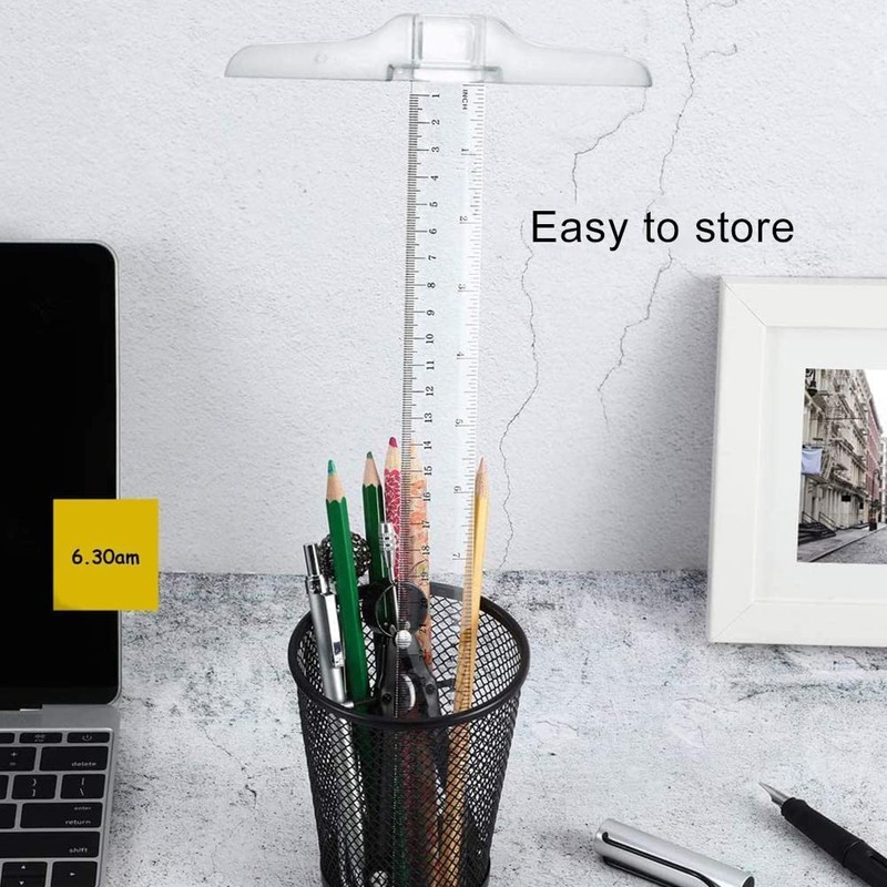 T Ruler Double Sided Plastic T-Square Metric Ruler, Transparent T