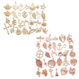 LQIOACU Charms Pendant Set for Bracelets, Charms for Jewellery Making, Earring Charms, 60 Pieces, Fashionable and Beautiful, Perfect for Jewellery Crafts DIY