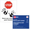 AVERY Hygiene Signage Decal, Hand Wash Reminder, Great for Windows,