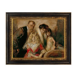 FOLKOR Vintage Canvas Frame for 11x14 Handmade Paintings, Antique Black and Gold Embossed Art Frame for Artists Exhibition, Gallery Wall Frames for Landscape Family Portrait, No Glass Cover & Back