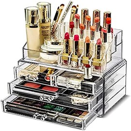 Luce un maquillaje siempre ordenado gracias a Triko: Descubre este Organizador de Maquillaje de Acrílico Transparente diseñado para acceder rápido a tus cosméticos