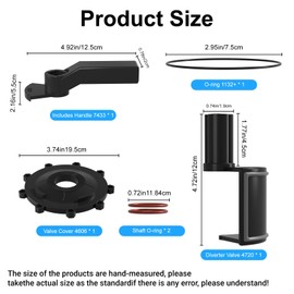 2-Port/3-Port Pool Valve Rebuild Replacement Kit for Jandy Neverlube Pool Diverter Valve 2-Way/3-Way 4715, 4716, 4717 Gray (1 Pack)