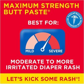Boudreaux's Butt Paste Maximum Strength Diaper Rash Ointment, 4 Ounce (Pack of 6)