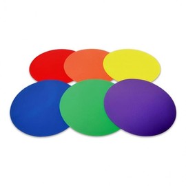 Rainbow Disc Markers, Durable (Set of 6), 25cm Non-Slip for Sports Training & Group Activities Rainbow Disc Markers (Set of 6)
